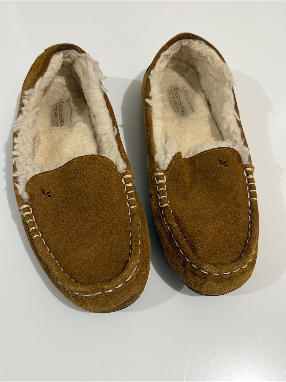 Koolaburra by UGG Chestnut Suede Moccasin Slippers Size 9